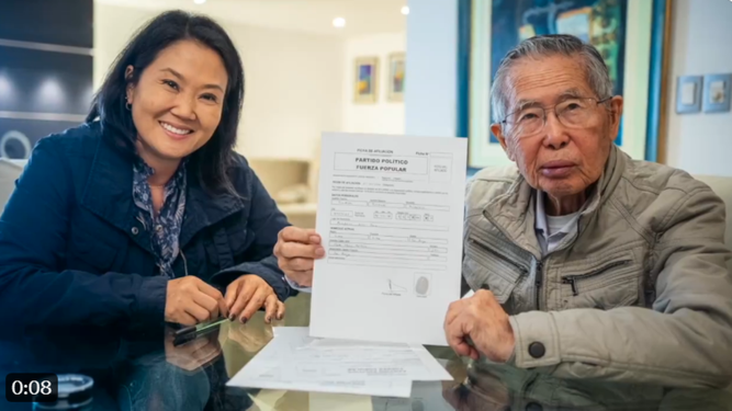 El expresidente de Perú Alberto Fujimori (1990-2000), se afilió al partido político Fuerza Popular, fundado por su hija, Keiko Fujimori.