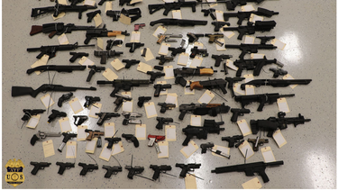 Autoridades de Florida incautan 80 armas de fuego entre rifles, pistolas automáticas y semiautomáticas.