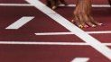 La estadounidense Javianne Oliver, se prepara para el inicio de su heat en los 100 metros, La estadounidense Javianne Oliver, se prepara para el inicio de su heat en los 100 metros,