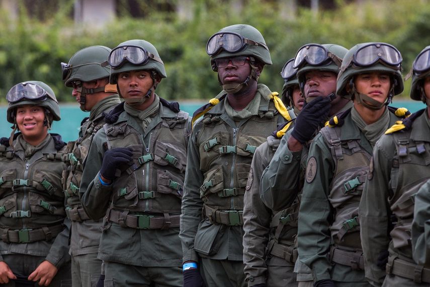 Soldados&nbsp;venezolanos&nbsp;participan en los ejercicios&nbsp;militares&nbsp;de la Fuerza Armada Nacional Bolivariana.&nbsp;