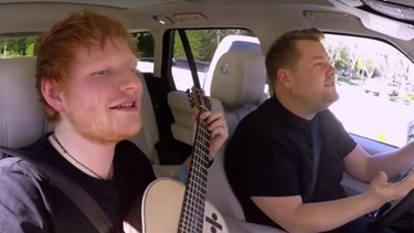 &nbsp;El cantante británico Ed Sheeran en el programa Carpool Karaoke&nbsp;de&nbsp;James Corden.&nbsp;