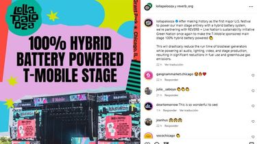 &nbsp;Lollapalooza 2025 será completamente alimentado por un sistema de baterías híbridas.