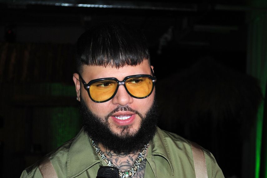 El cantante puertorriqueño Farruko habla con la prensa tras la salida de su nuevo disco, Gangalee, el 1ro de mayo de 2019.