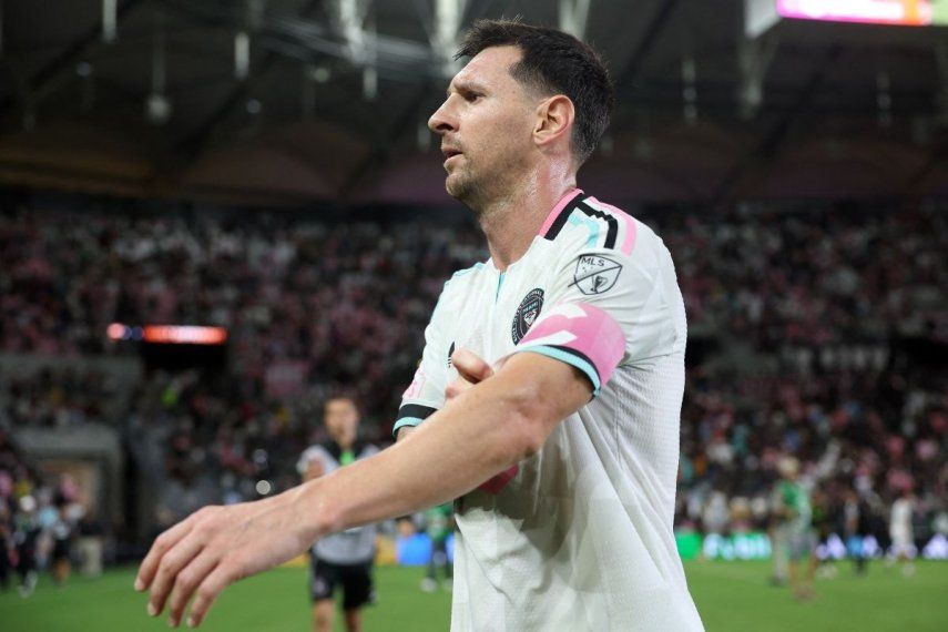El argentino Lionel Messi, del Inter Miami, reacciona tras la conclusión de un partido ante el Columbus Crew, el 1 de agosto de 2026.