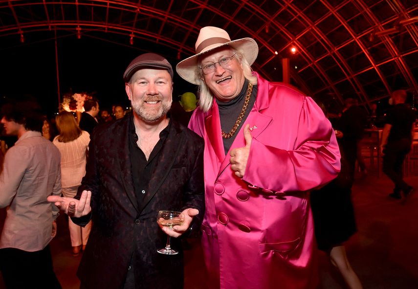 En esta foto de archivo tomada el 9 de agosto de 2022 (de izquierda a derecha), Christopher Sabat y Charles Martinet asisten a la fiesta posterior al estreno en Los Ángeles de Dragon Ball Super: SUPER HERO de Crunchyroll en el Museo de la Academia de Cine de Los Ángeles. California.&nbsp;