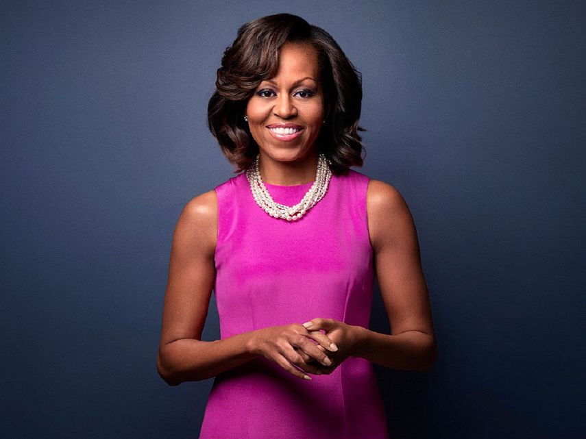 La primera dama Michelle Obama posa para las cámaras. (CORTESÍA).&nbsp;