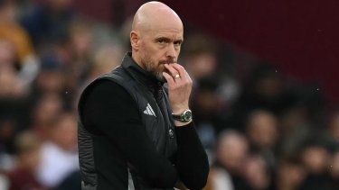 El holandés Erik ten Hag, en ese entonces entrenador del Manchester United, durante un partido de la Premier League, el 27 de octubre de 2024.