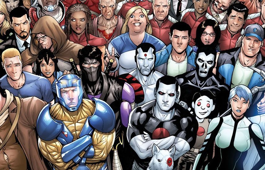 Bloodshot y el resto de personajes de Valiant C&oacute;mics.&nbsp;