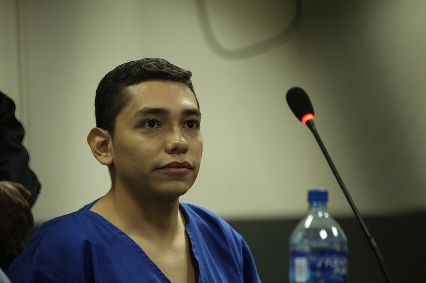 Orlando Tercero Moreno, acusado por el asesinato de la estadounidense Haley Anderson, durante el juicio en Nicaragua el 11 de octubre 2019.