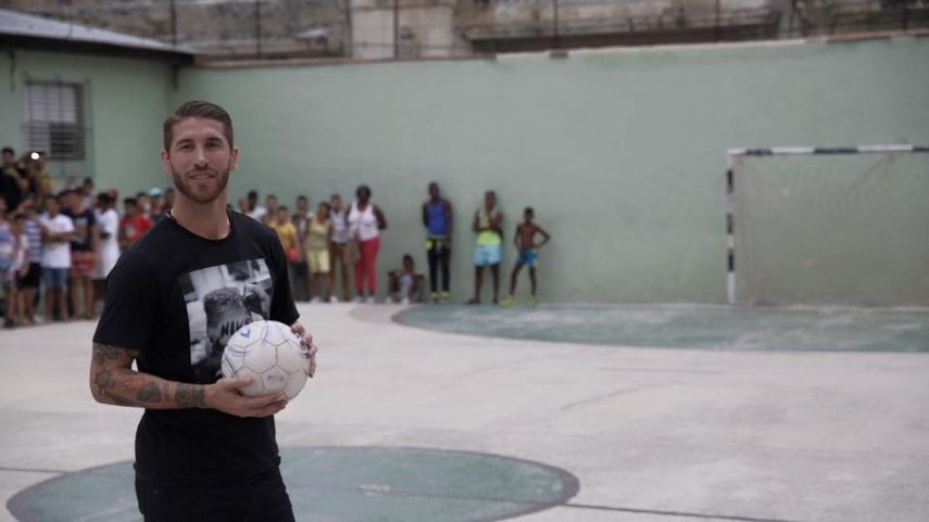 Sergio Ramos publicó él mismo las fotos de su viaje (Facebook)