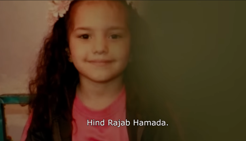 Captura de pantalla de la película La voz de Hind Rajab, prohibida en India y nominada al Óscar