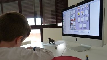 Un ni&ntilde;o frente a un ordenador.&nbsp;