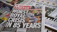 Un arreglo de periódicos del Reino Unido fotografiado como ilustración en Brenchley, Kent el 9 de marzo de 2021, muestra titulares de primera plana que informan sobre la historia de la entrevista concedida por Meghan, duquesa de Sussex, esposa del príncipe Harry de Gran Bretaña, duque de Sussex, a Oprah Winfrey, que se emitió en la emisora ​​británica ITV.