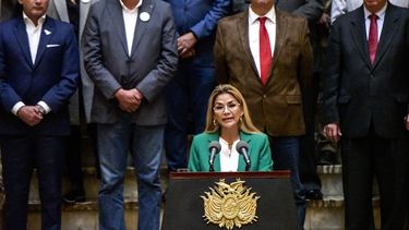 La presidente de Bolivia, Jeanine Añez. 