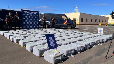 Droga incautada en un pesquero a unas 500 millas de Canarias, durante el mes de noviembre de 2024.