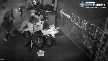 Captura de pantalla del video divulgado por las autoridades de Nueva York para ayudar a encontrar a los responsables. 