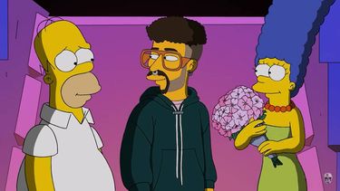 Captura de pantalla del video Te deseo lo mejor, de Bad Bunny, al estilo de Los Simpson