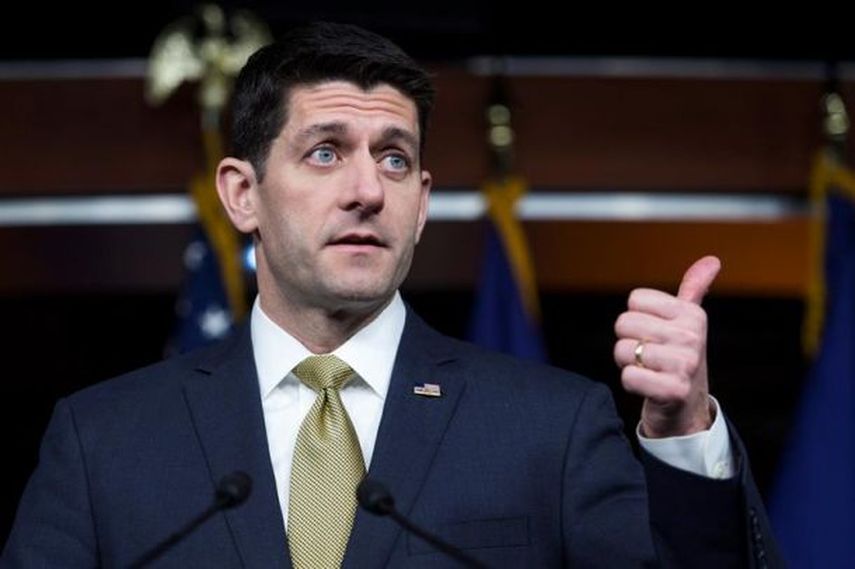 El presidente de la Cámara de Representantes de EEUU, el republicano Paul Ryan, durante una rueda de prensa en el Capitolio en Washington, Estados Unidos. (EFE/Archivo)