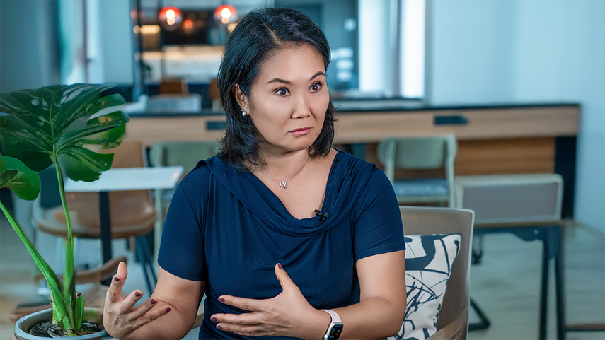 La excandidata presidencial peruana Keiko Fujimori, durante una entrevista con DIARIO LAS AMÉRICAS en Miami.