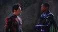 En esta imagen proporcionada por Disney, Paul Rudd, izquierda, y Jonathan Majors en una escena de la película Ant-Man and the Wasp: Quantumania.&nbsp;