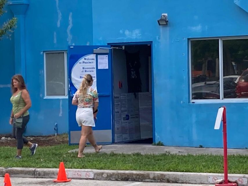 Electores en Miami Beach.