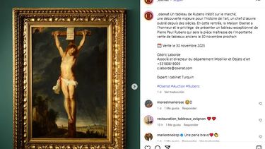 La obra Cristo en la cruz del pintor Peter Paul Rubens.