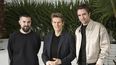El director Robert Eggers y los actores Willem Dafoe y Robert Pattinson en la presentación del film The Lighthouse en la edición 72 del Festival de Cannes. 
