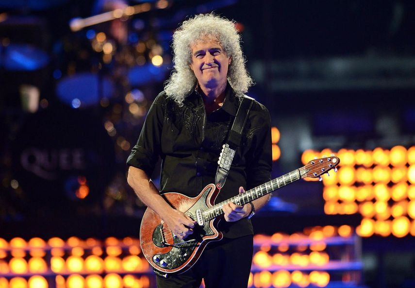 El guitarrista de la banda británica Queen, Brian May.