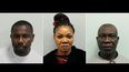 de derecha a izquierda, al senador Ike Ekweremadu, de 60 años, Beatrice Ekweremadu, de 56, y al médico Obinna Obeta, de 50.&nbsp;