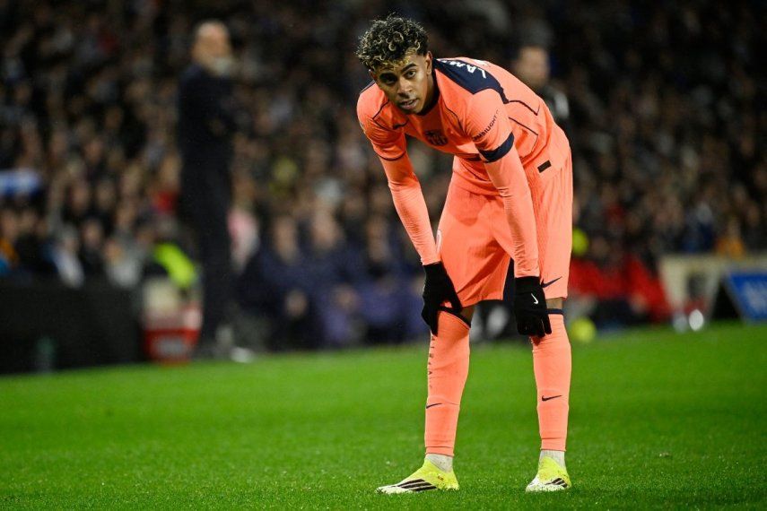 El delantero español del Barcelona, Lamine Yamal, durante un partido ante la Real Sociedad, el 18 de enero de 2026.