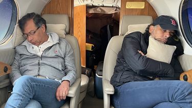 Gustavo Petro y su embajador ante el régimen chavista Armando Benedetti, el 12MAR22 durante la campaña electoral.&nbsp;