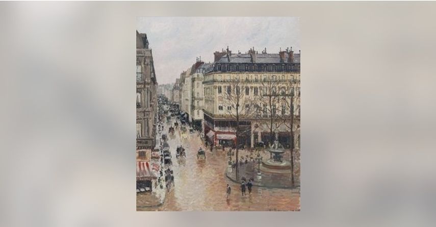 La obra Rue St. Honoré en la tarde, de Pissarro. En el Museo Nacional Thyssen-Bornemisza esperan que siga expuesto.