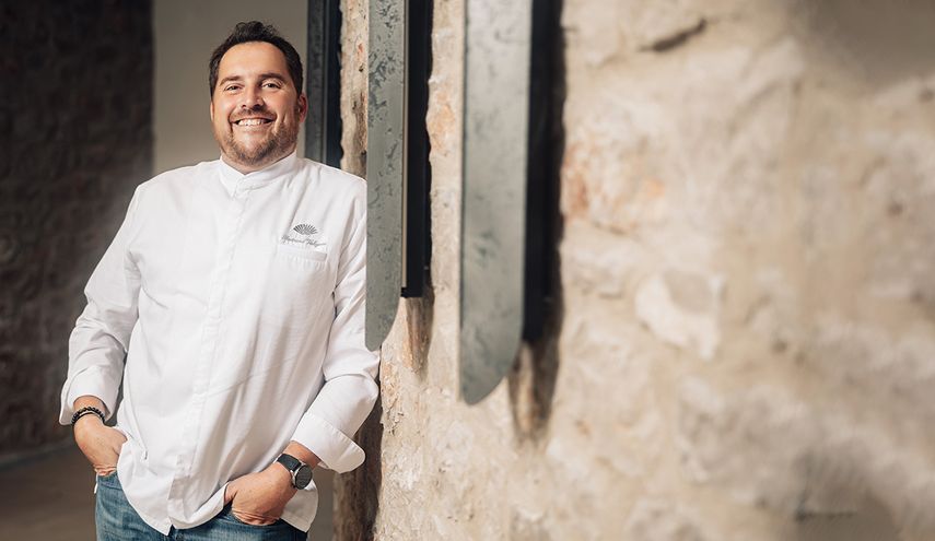 Chef Bertrand Valegeas &nbsp;of Olveirna, Greece.