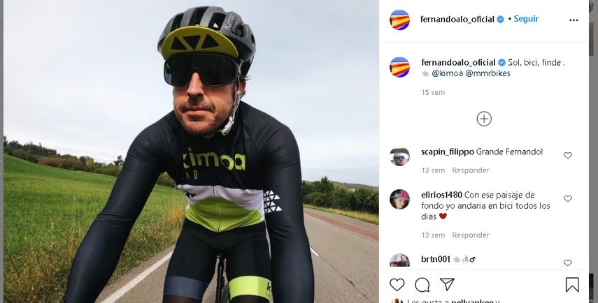 El español Fernando Alonso se ha declarado fanático del ciclismo y ha asegurado montar bicicleta como parte de su preparación para el mundial de Fórmula 1
