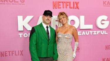 Feid y Karol G asisten a la proyección en Nueva York de Karol G: Tomorrow Was Beautiful de Netflix en el Hotel Whitby el 6 de mayo de 2025 en la ciudad de Nueva York. Feid y Karol G asisten a la proyección en Nueva York de Karol G: Tomorrow Was Beautiful de Netflix en el Hotel Whitby el 6 de mayo de 2025 en la ciudad de Nueva York.