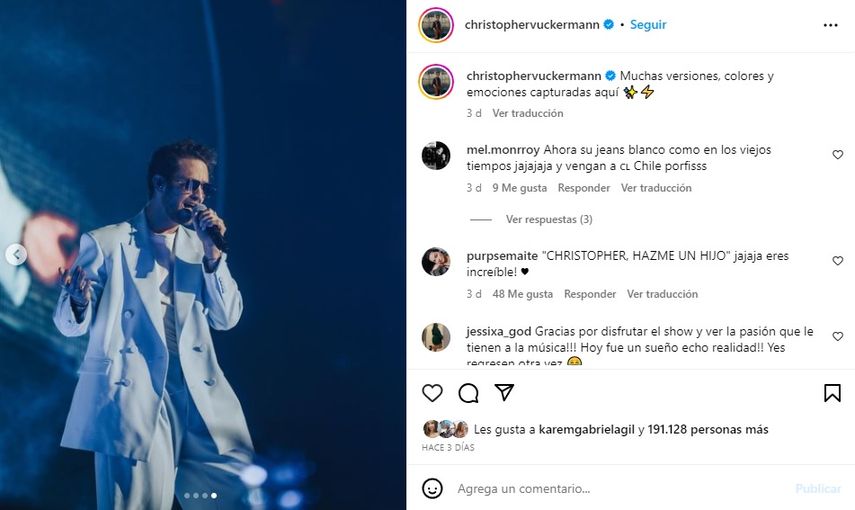 Christopher Uckermann durante la gira Soy Rebelde Tour.