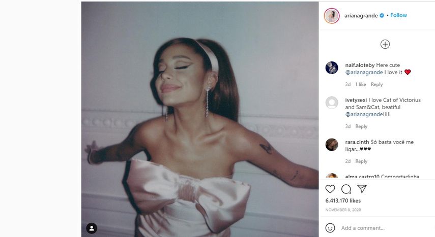 La cantante Ariana Grande.&nbsp;