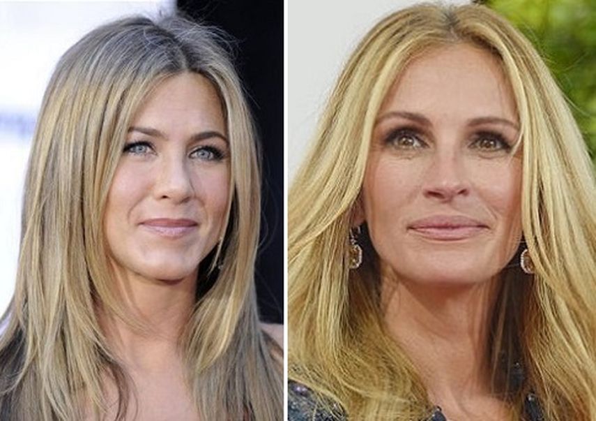 Las actrices Julia Roberts y Jennifer Aniston