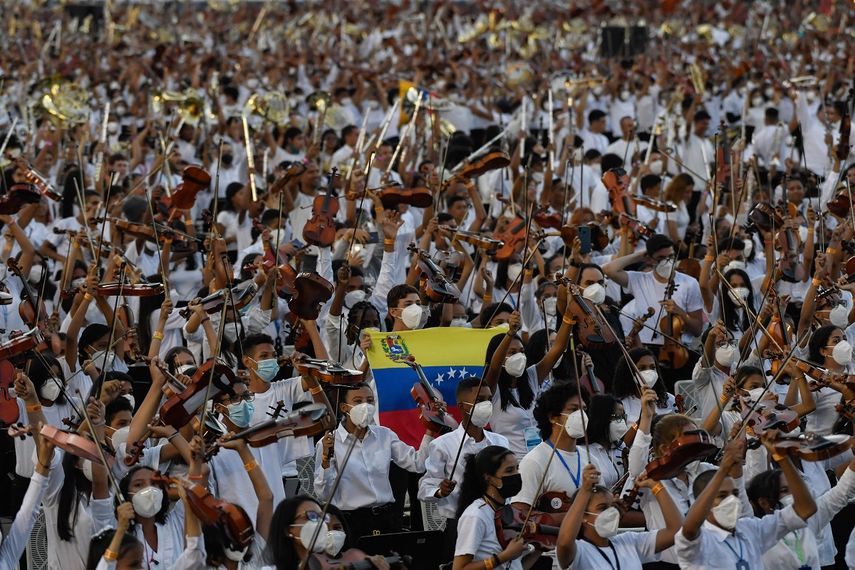 Miembros de la Sistema Nacional de Orquesta de Venezuela.&nbsp;