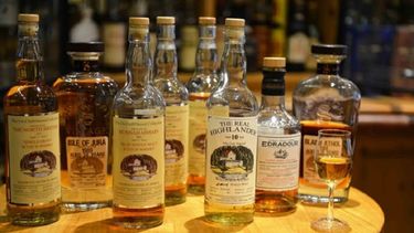 El pasado fin de semana un grupo de turistas chinos visitó el bar dedicado al whisky del Hotel Waldhaus, que figura en el libro Guinness de los récords con sus 2.500 variedades.