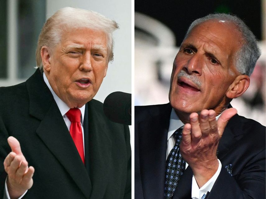 Esta combinación de imágenes de archivo, creada el 26 de noviembre de 2025, muestra al presidente estadounidense Donald Trump (izq.) hablando durante la ceremonia de indulto del pavo en el Jardín de las Rosas de la Casa Blanca en Washington, D.C., el 25 de noviembre de 2025, y al candidato presidencial hondureño y empresario Nasry Asfura, del Partido Nacional, pronunciando un discurso durante la presentación de su plan de gobierno en Tegucigalpa el 11 de noviembre de 2025. El 26 de noviembre de 2025, el presidente estadounidense Donald Trump respaldó al candidato opositor Nasry Asfura en las próximas elecciones presidenciales en Honduras, afirmando que ambos pueden colaborar contra los narcocomunistas de la región.