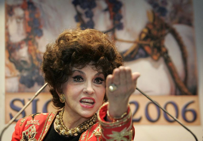 La actriz italiana&nbsp;Gina Lollobrigida.&nbsp;