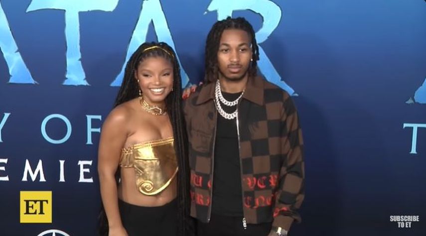 La actriz Halle Bailey y el rapero DDG.