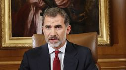 El Rey Felipe VI dirige un mensaje a los españoles dos días después del referéndum organizado por la Generalitat sobre la independencia de Cataluña. 