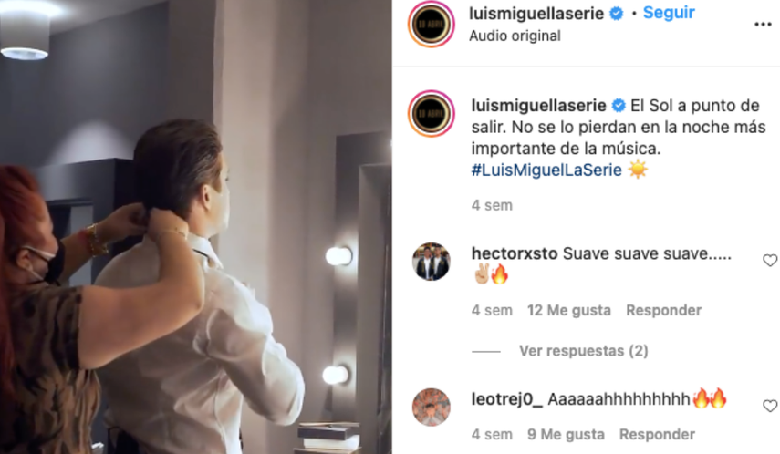 Diego Boneta interpretando a Luis Miguel.