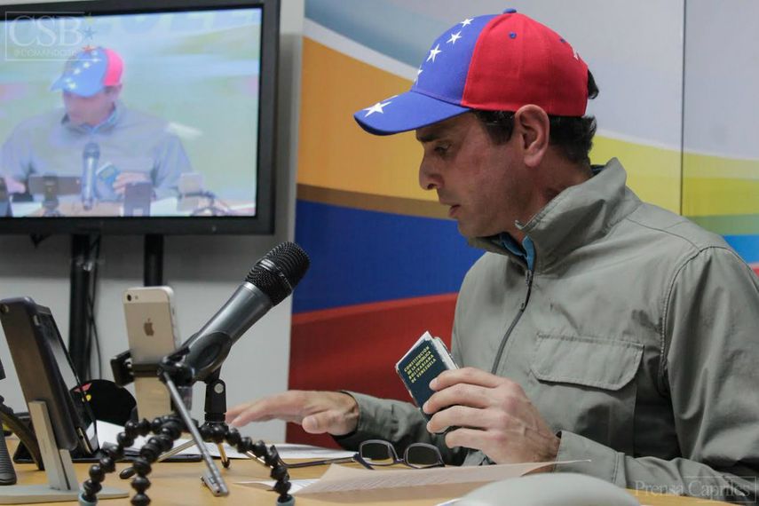 Capriles destacó que a partir de este lunes el Gobierno está a cargo de Polimiranda.