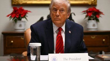 El presidente de EEUU, Donald Trump, durante una mesa redonda en la Sala Roosevelt de la Casa Blanca en Washington, D.C., el 10 de diciembre de 2025.&nbsp;