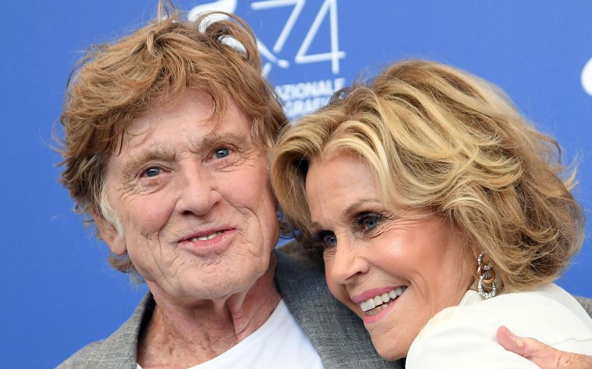 Los actores Robert Redford y Jane Fonda en la presentación &nbsp;de la película Our Souls at Night, en Venecia.&nbsp;