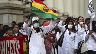 Médicos bolivianos protestaron durante 47 días contra políticas del Gobierno de Evo Morales.&nbsp;