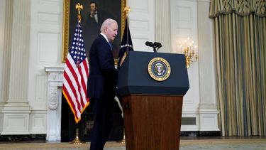 El presidente Joe Biden durante una conferencia en la Casa Blanca, en Washington, el miércoles 5 de mayo de 2021.&nbsp;